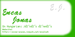 eneas jonas business card